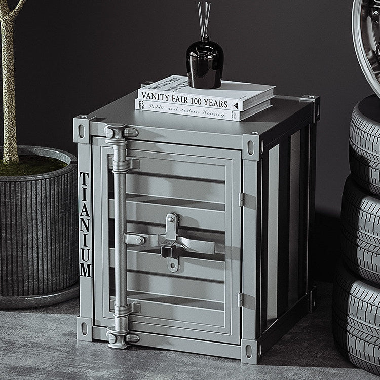 Vintage Industrial Container Cabinet for Retail Display