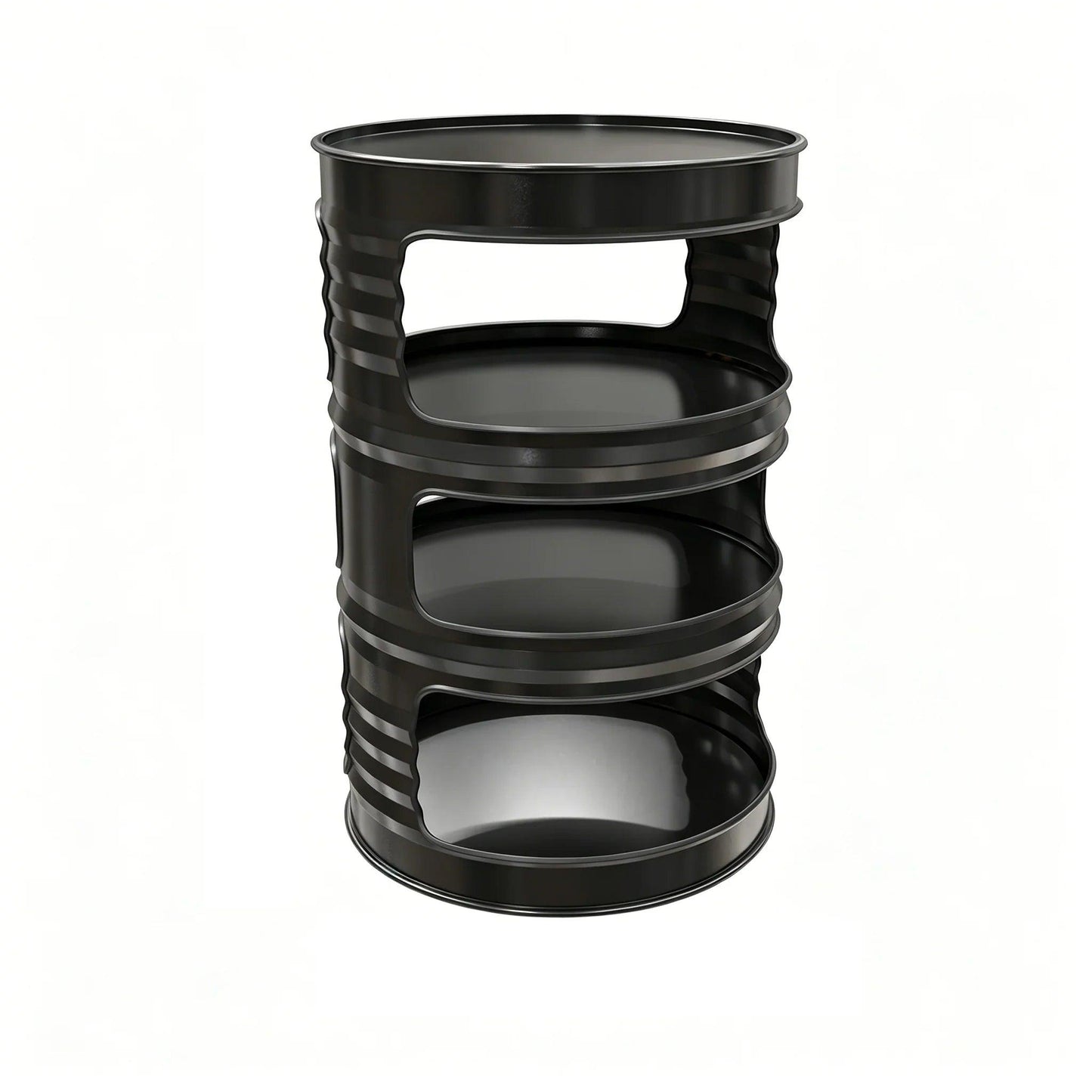 Custom Industrial Oil Drum Side Table for Bar Cafe Lounge