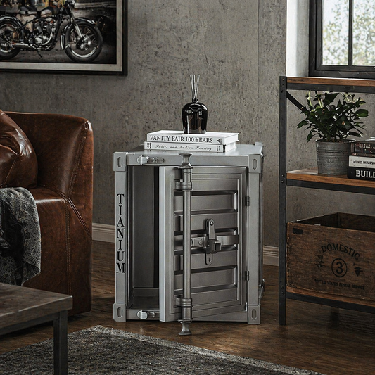 Vintage Industrial Container Cabinet for Retail Display