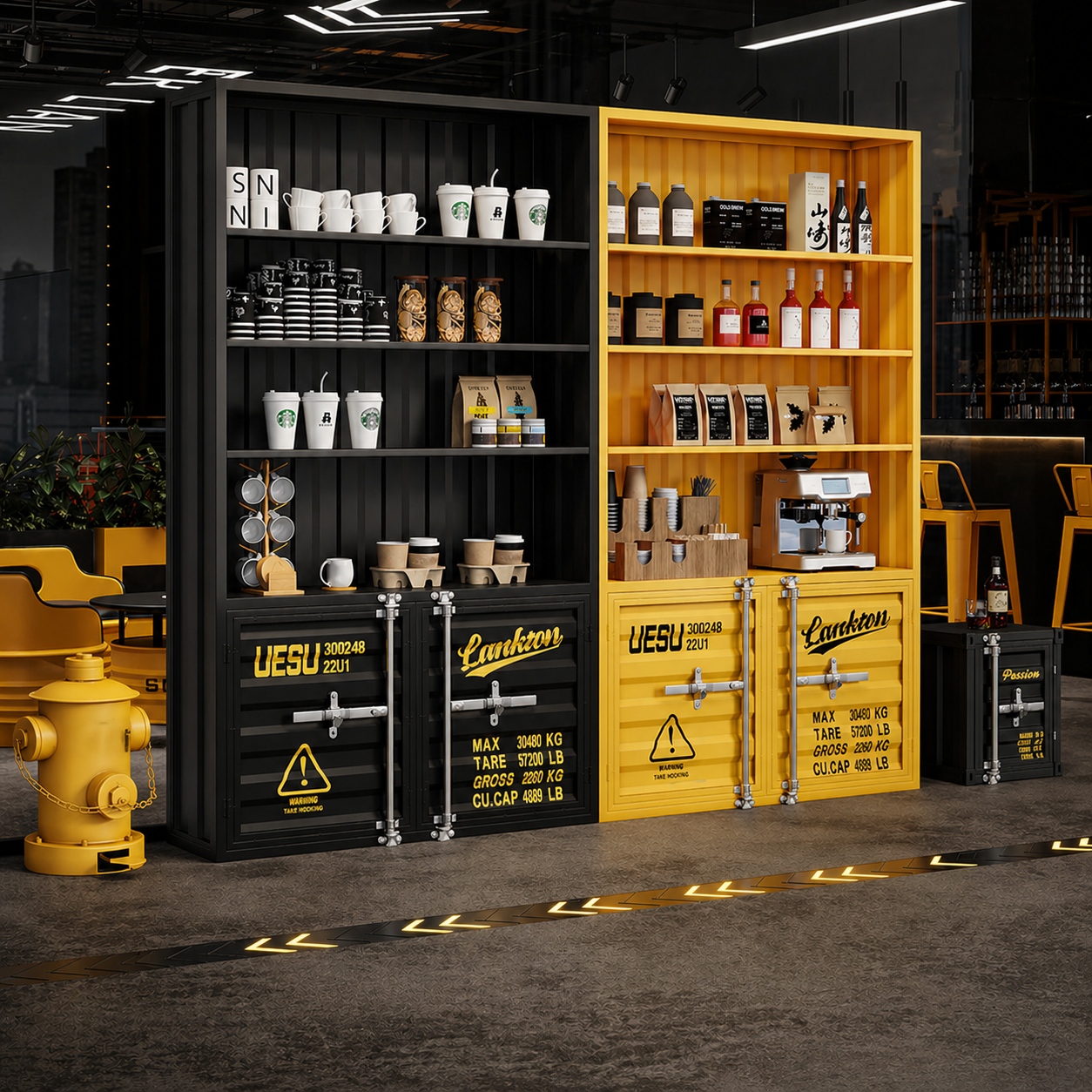 Modular Industrial Container Storage Cabinets for Commercial Use