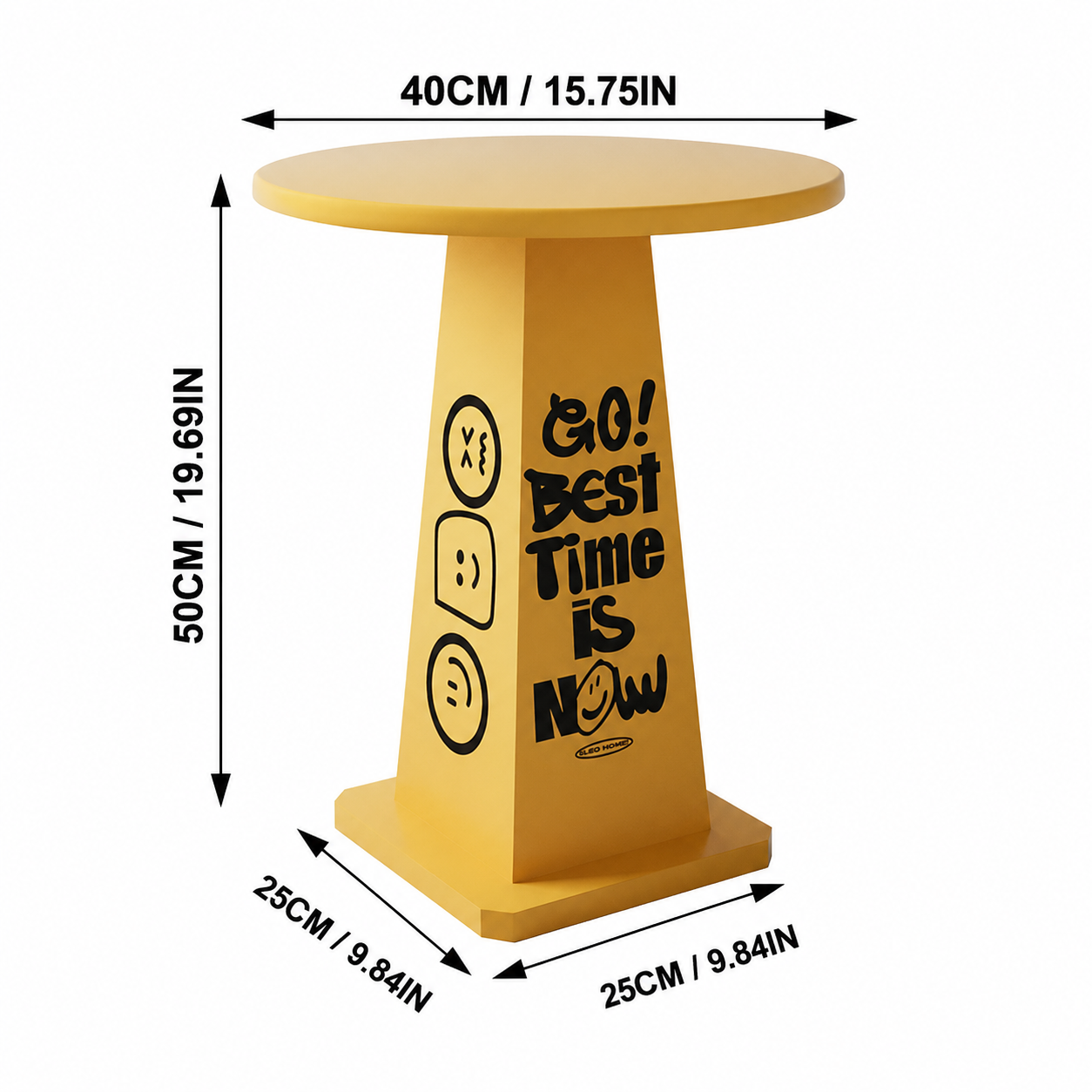 Blue Cone Metal Side Table – Streetwear Accent Table for Modern Rooms