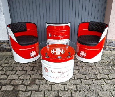 🍁 Custom Oil Drum Furniture Set for a Canadian Client