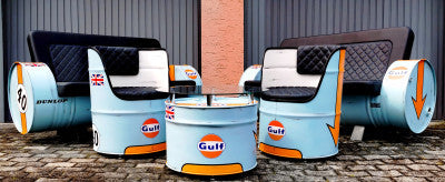 🛢️ Custom Oil Drum Furniture Set for Bar & Cafe