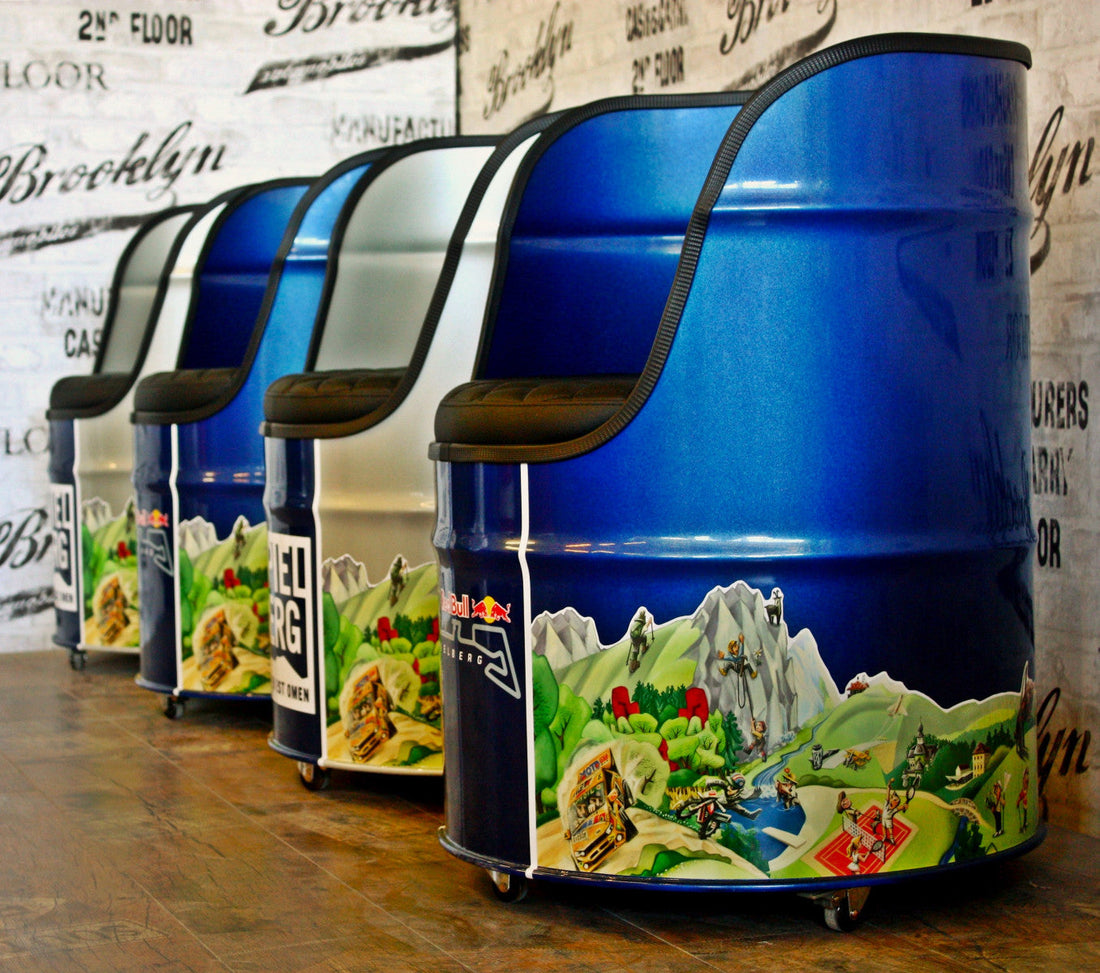 🛢️ How Custom Oil Drum Seating Transformed a Bar Space