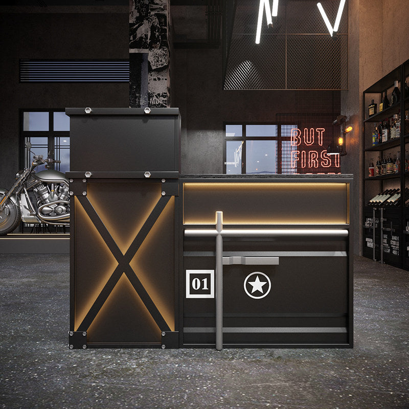 Custom Industrial LED Bar Counter for Nightclub Bar Lounge
