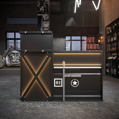 Custom Industrial LED Bar Counter for Nightclub Bar Lounge