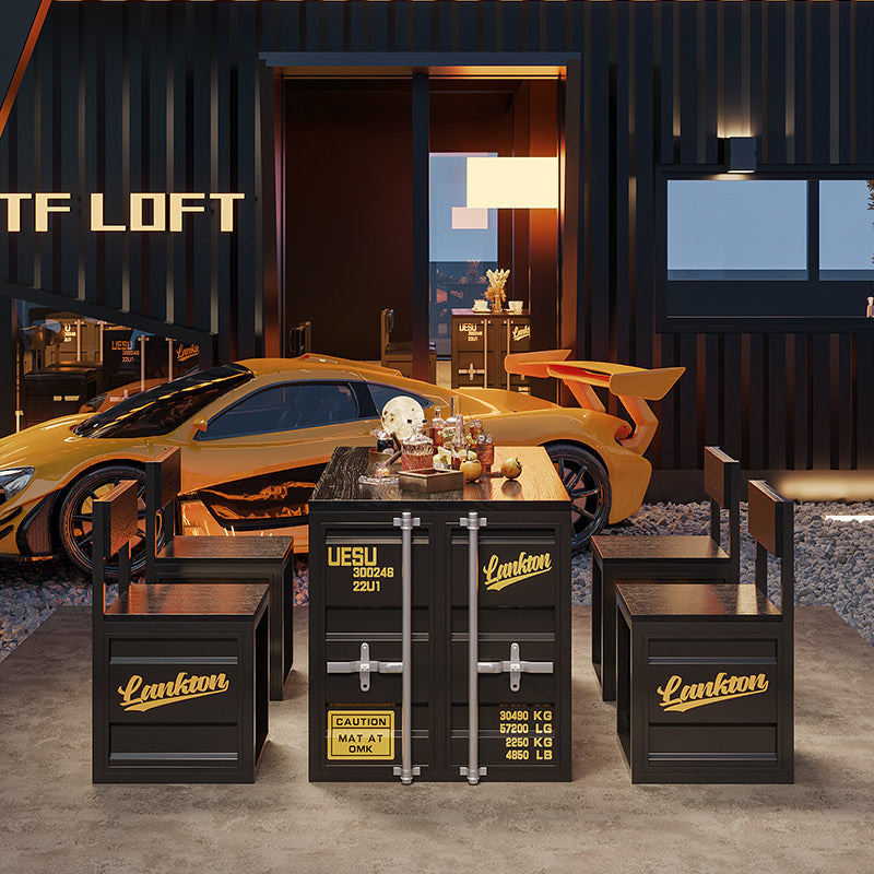 Custom Industrial Container Table and Chair Set for Cafe Restaurant
