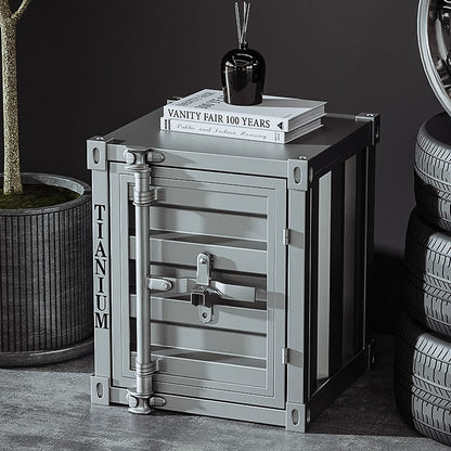 Vintage Industrial Container Cabinet for Retail Display