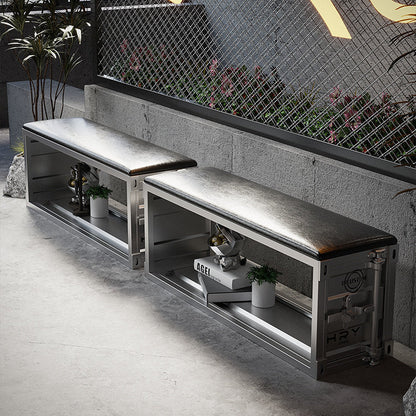 Custom Industrial Container Shoe Bench for Commercial Entryway