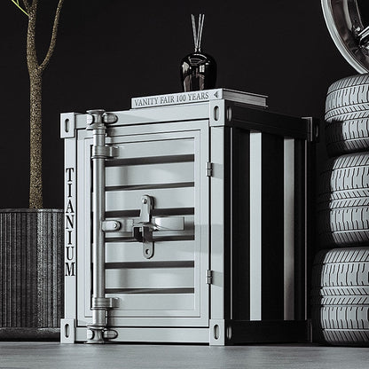 Vintage Industrial Container Cabinet for Retail Display