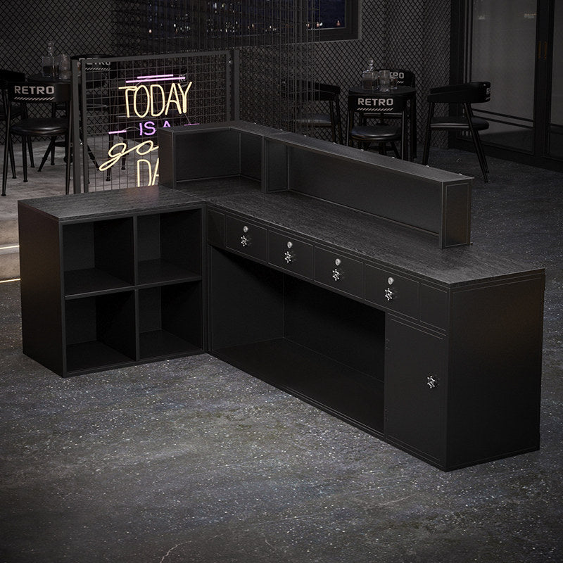 Custom Industrial LED Bar Counter for Nightclub Bar Lounge