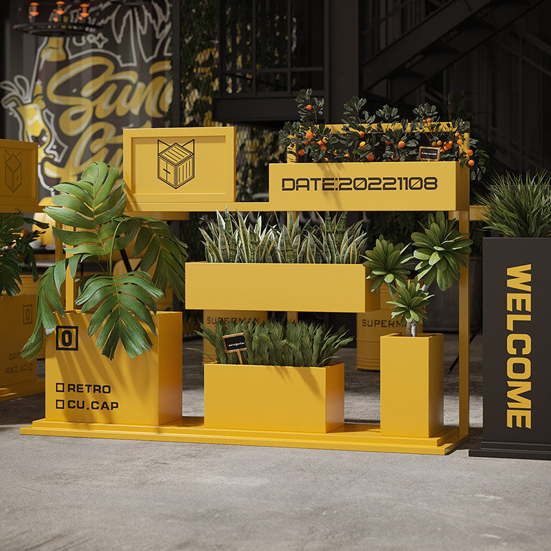 Outdoor rust-proof galvanized steel flower boxes