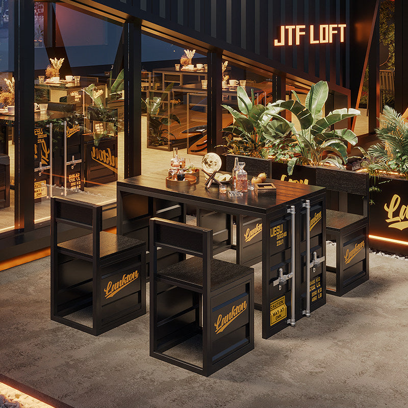 Custom Industrial Container Table and Chair Set for Cafe Restaurant