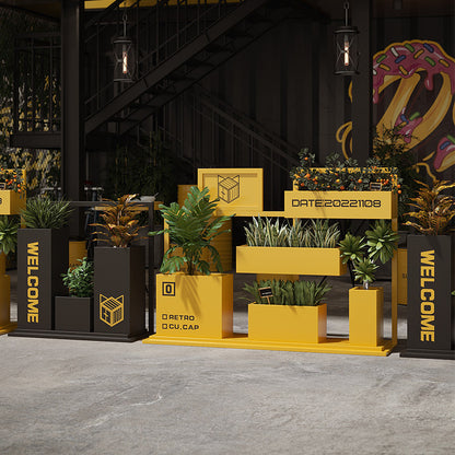 Outdoor rust-proof galvanized steel flower boxes