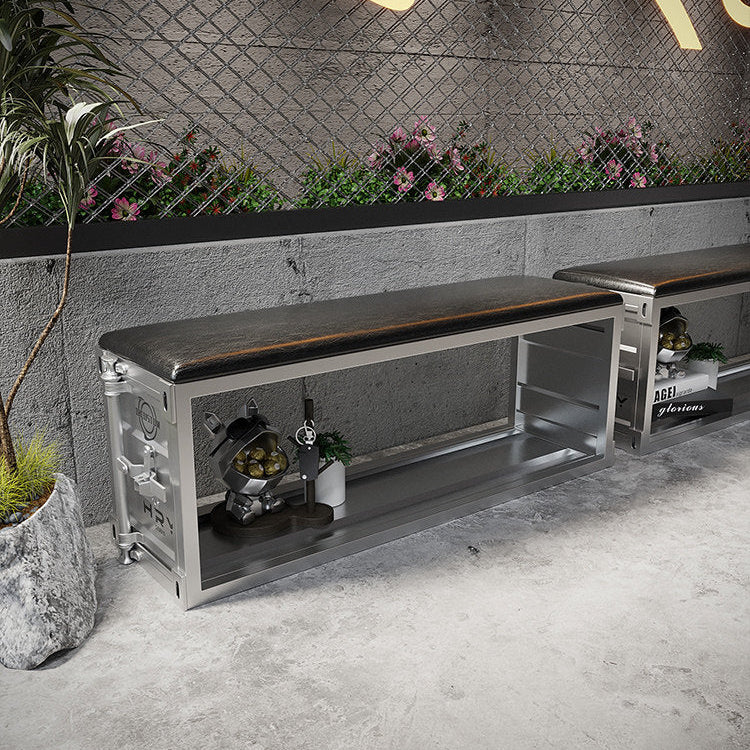 Custom Industrial Container Shoe Bench for Commercial Entryway