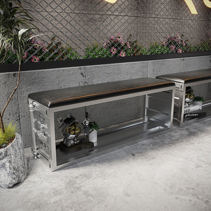 Custom Industrial Container Shoe Bench for Commercial Entryway