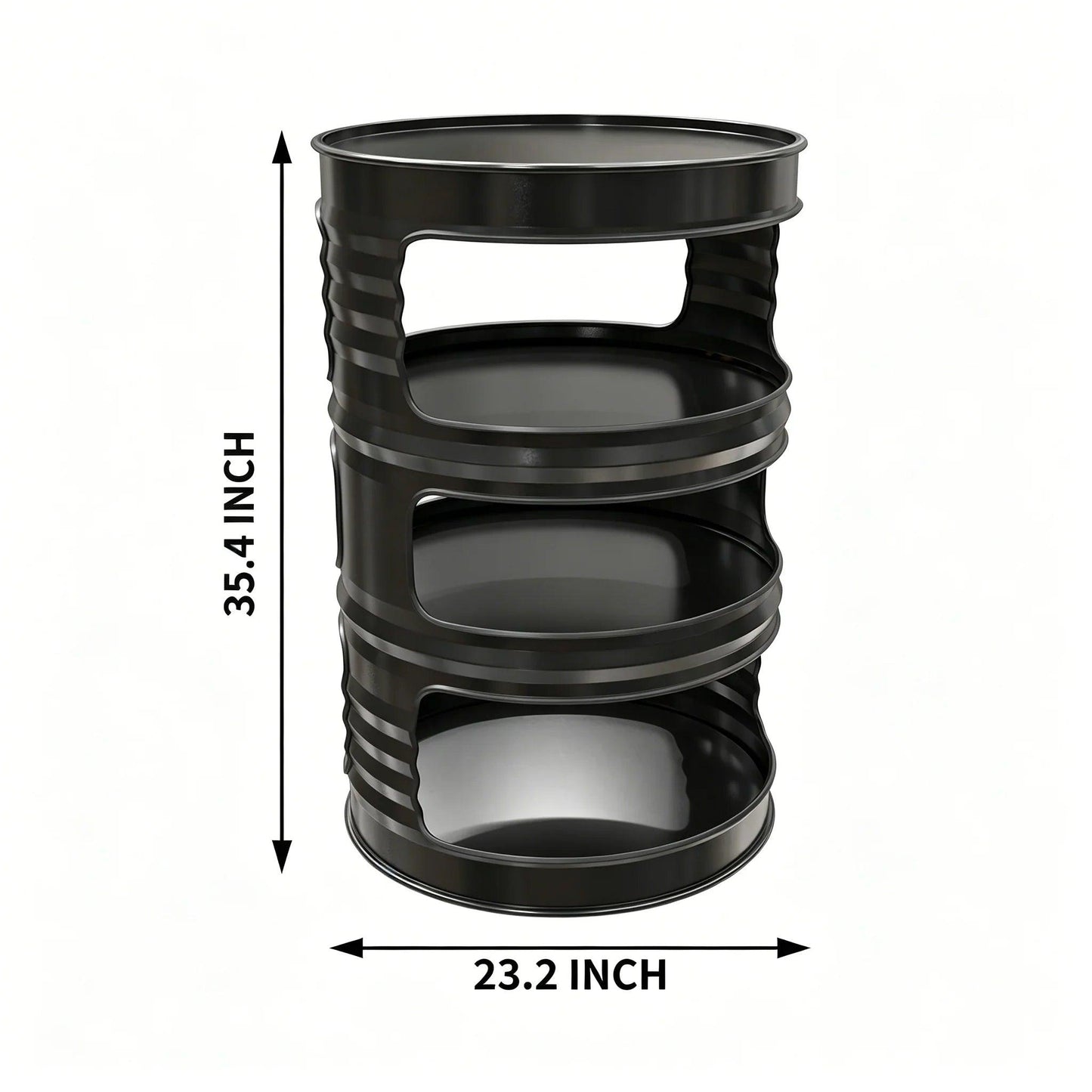 Custom Industrial Oil Drum Side Table for Bar Cafe Lounge
