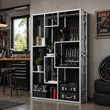 Custom Industrial Container Storage Cabinet for Retail Display