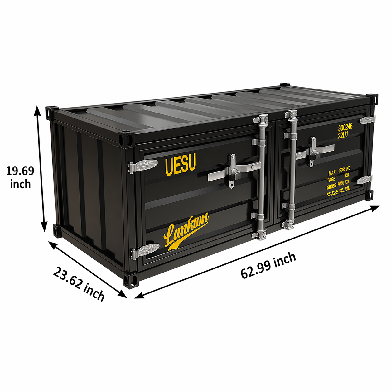 Industrial Container Storage Coffee Table for Cafe Lounge