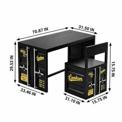 Custom Industrial Container Table and Chair Set for Cafe Restaurant