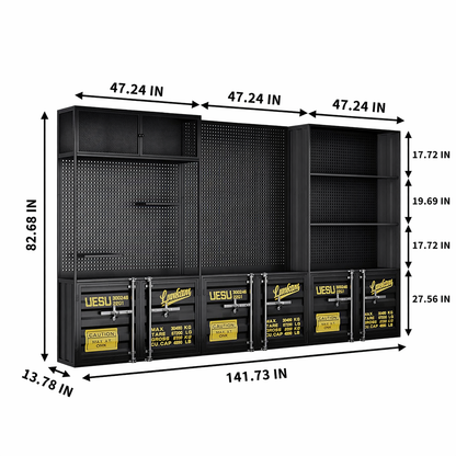 Heavy-Duty Container Garage Storage Workbench Set