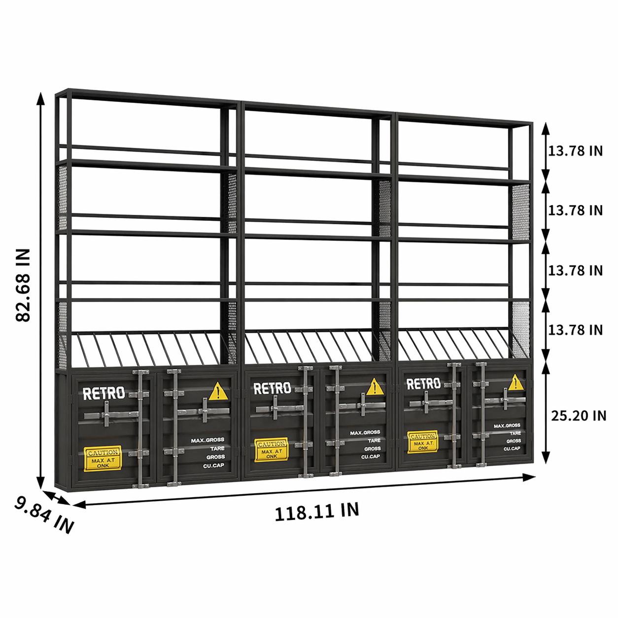Commercial Container Wine Display Shelf System for Bar Liquor Store
