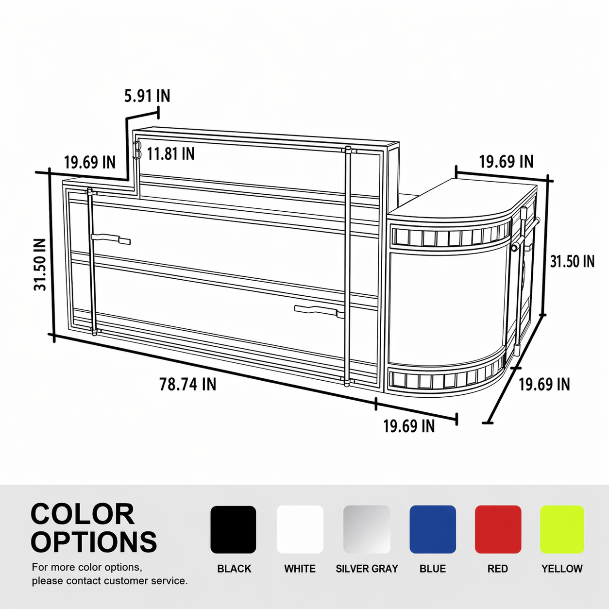 Custom Industrial Container Bar Counter for Reception Desk
