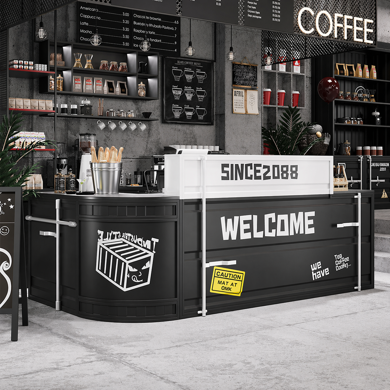 Custom Industrial Container Bar Counter for Reception Desk