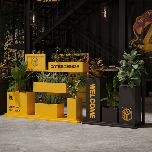 Outdoor rust-proof galvanized steel flower boxes