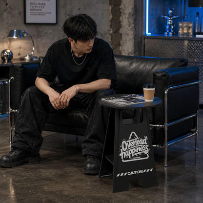 Black Metal Side Table – Urban Industrial Accent Table