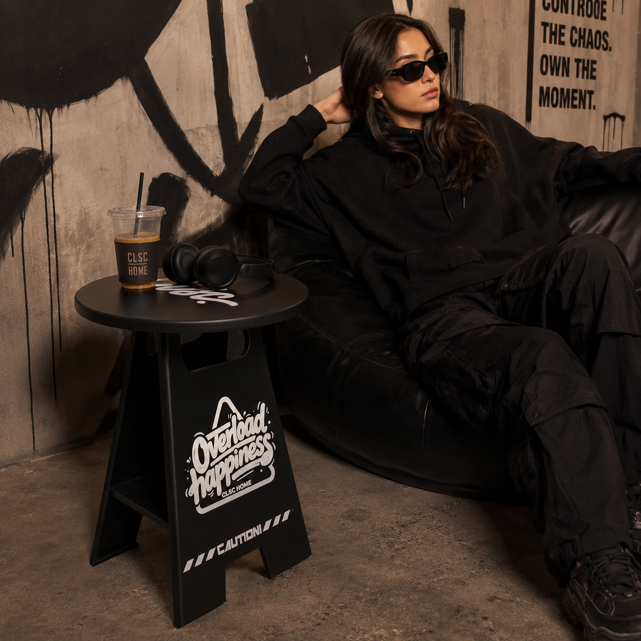 Black Metal Side Table – Urban Industrial Accent Table