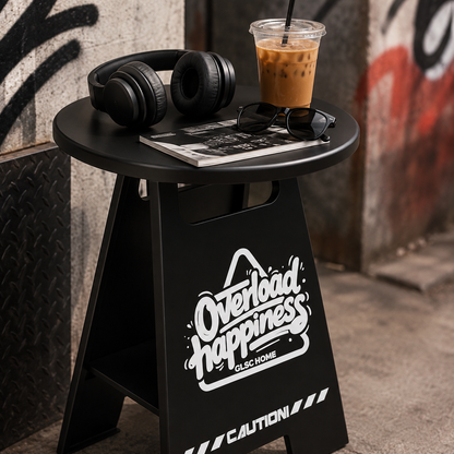 Black Metal Side Table – Urban Industrial Accent Table