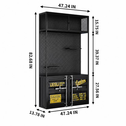 Heavy-Duty Container Garage Storage Workbench Set