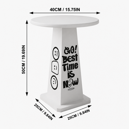 Blue Cone Metal Side Table – Streetwear Accent Table for Modern Rooms