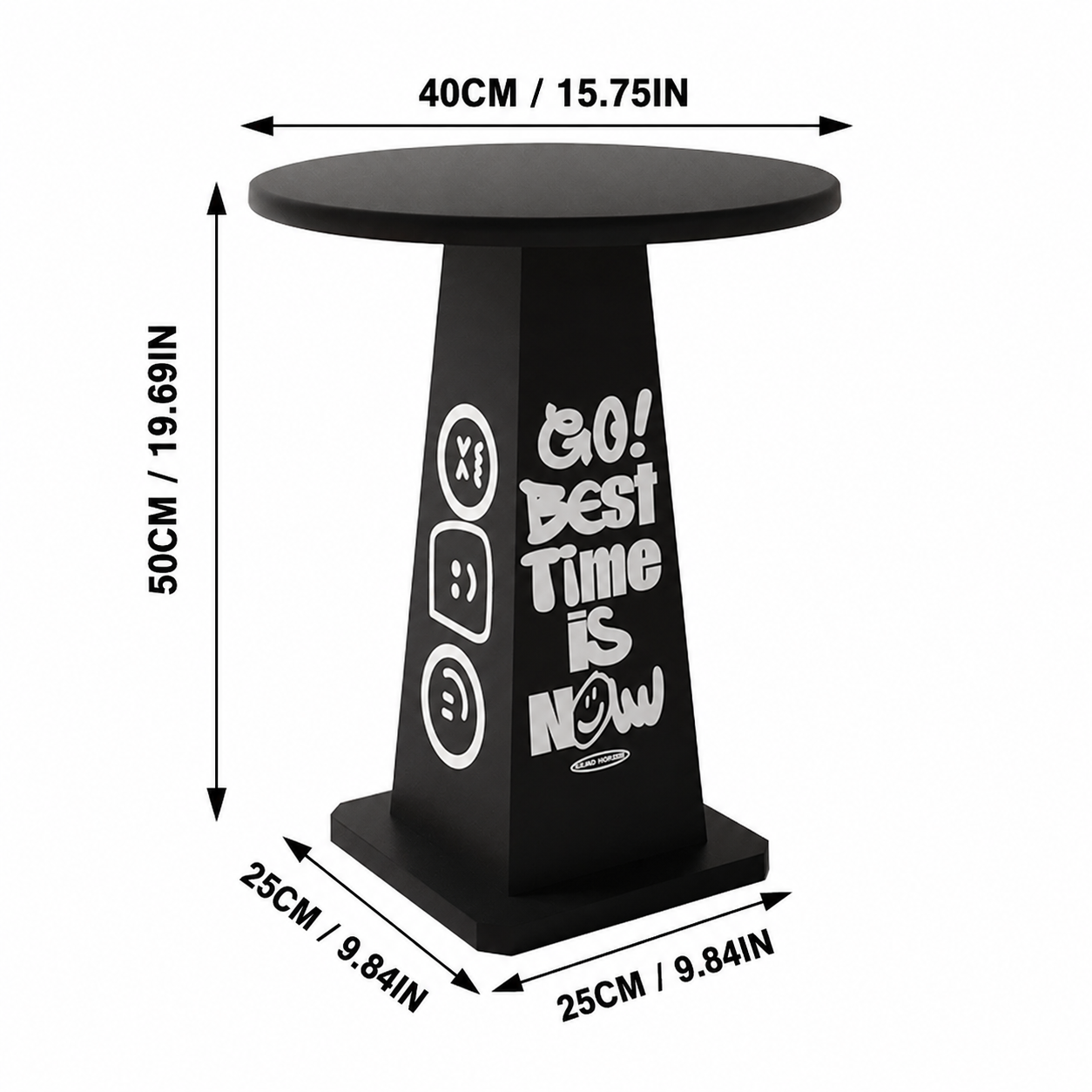 Blue Cone Metal Side Table – Streetwear Accent Table for Modern Rooms