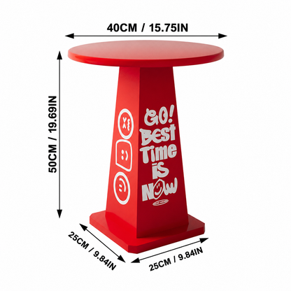 Blue Cone Metal Side Table – Streetwear Accent Table for Modern Rooms