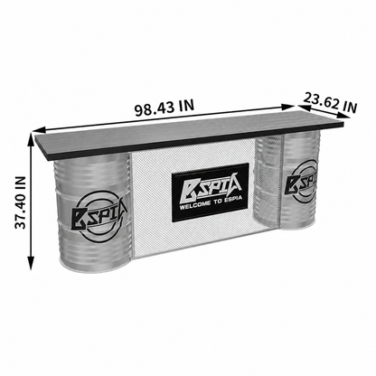 Custom Industrial Oil Drum Reception Desk for Retail Store