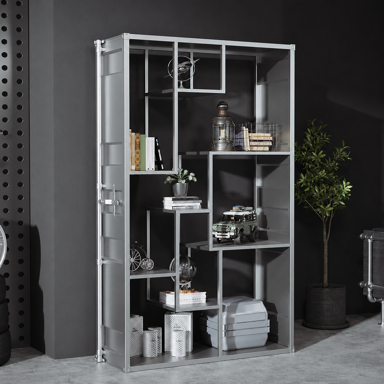Custom Industrial Container Storage Cabinet for Retail Display