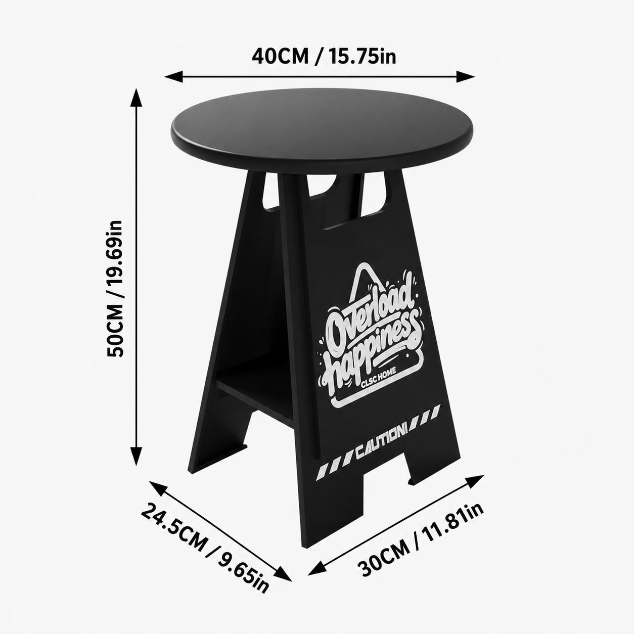Black Metal Side Table – Urban Industrial Accent Table