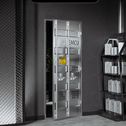 Custom industrial container hidden door and secret shipping container door for speakeasy bar private room office and commercial interior