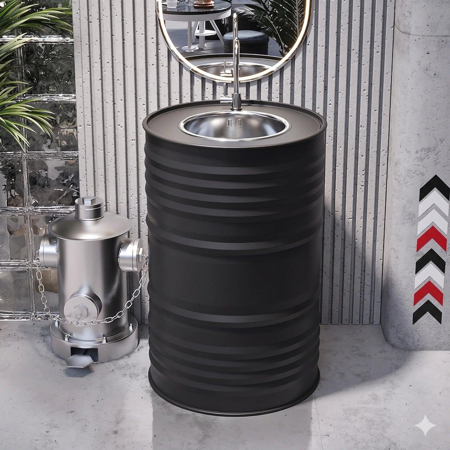 Custom oil drum for bar, cafe, brewery and commercial restaurant furniture