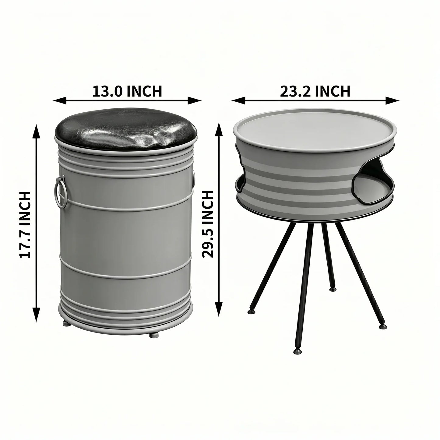 Wholesale OEM Oil Drum Table Set for B2B Bar Cafe Projects