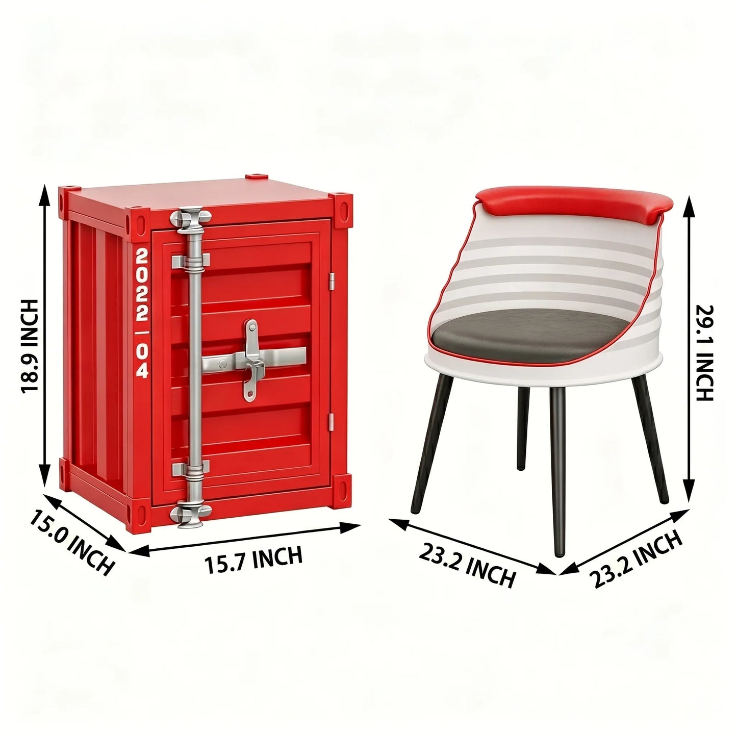 Galvanized Iron Oil Drum Table Set for Outdoor Bar Cafe
