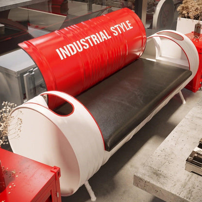 Custom Industrial Oil Drum Sofa Set for Bar Cafe Lounge