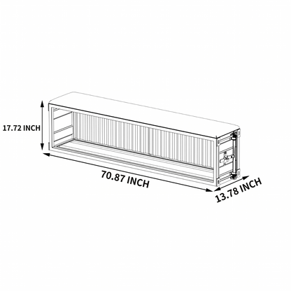 Custom Industrial Container Shoe Bench for Commercial Entryway