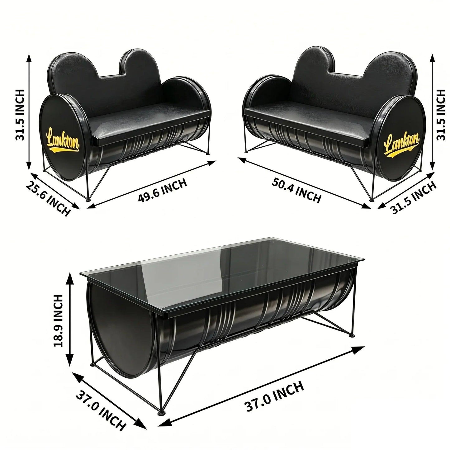 Custom Industrial Barrel Lounge Sofa for Bar Cafe Lounge