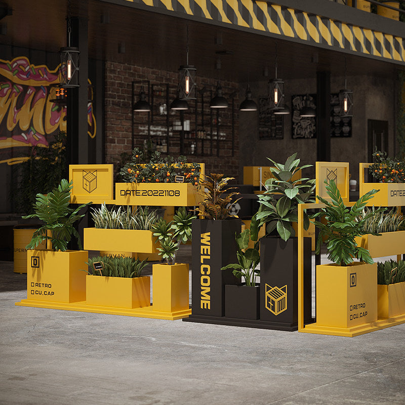 Outdoor rust-proof galvanized steel flower boxes