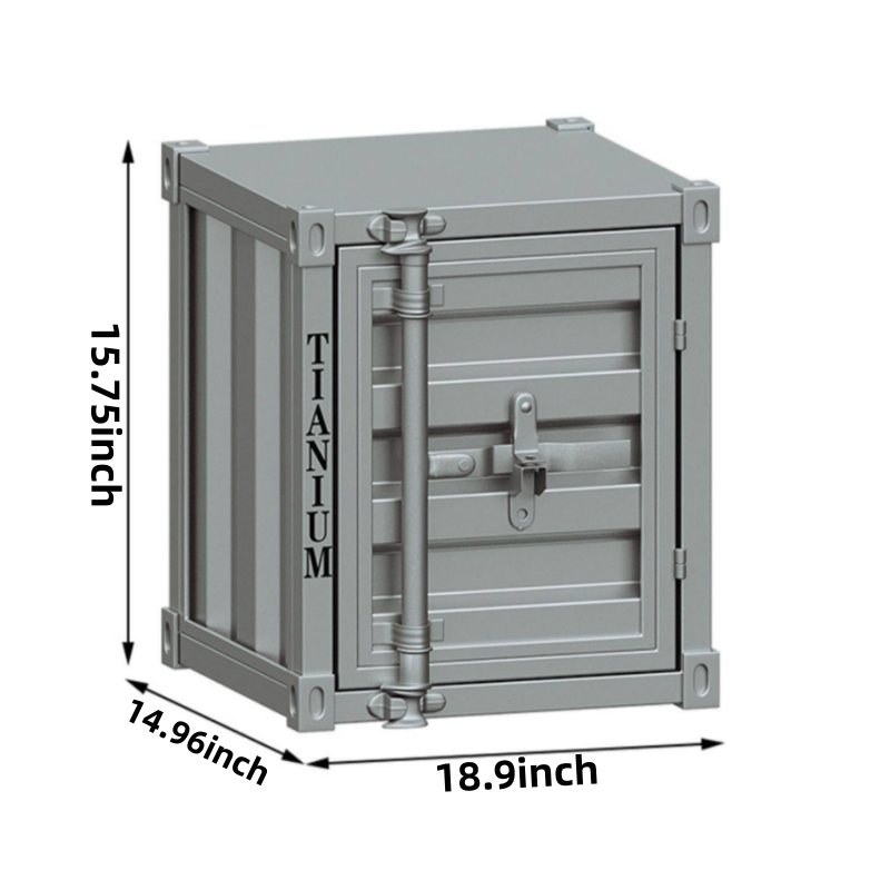 Vintage Industrial Container Cabinet for Retail Display