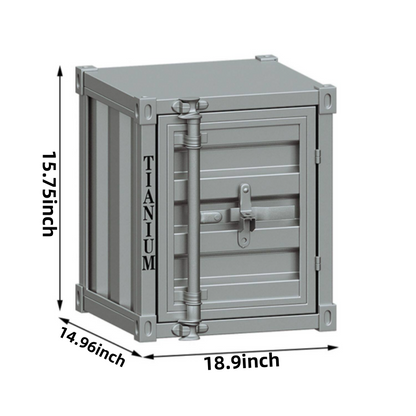 Vintage Industrial Container Cabinet for Retail Display