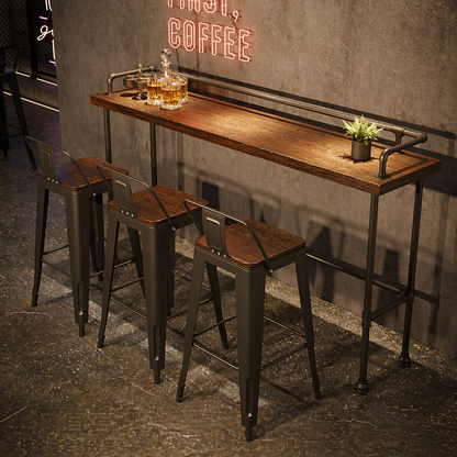 Wholesale custom industrial bar table and chair set for bar cafe restaurant brewery pub hotel and commercial hospitality furniture project